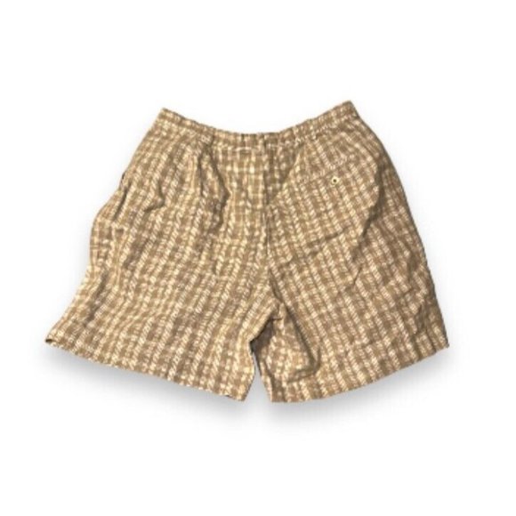 Westbound Linen Shorts Blend Plaid Shorts As 12 Tan On Cream - Picture 2 of 8